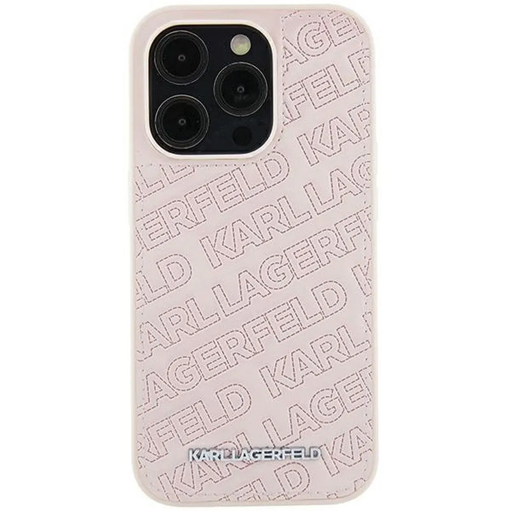 KARL LAGERFELD case for IPHONE 15 Plus KLHCP15MPQKPMP (Quilted Pattern) pink