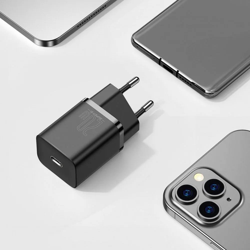 BASEUS charger Type C + cable Type C to Lightning PD QC3.0 3A 20W TZCCSUP-B01/CCCJGCE-D black - Image 6