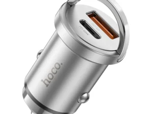 HOCO car charger USB A + Type C PD QC3.0 4A 45W NZ10 silver