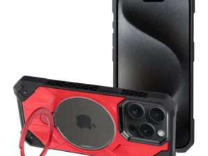 ARMOR MAG COVER case compatible with MagSafe for IPHONE 15 Pro red