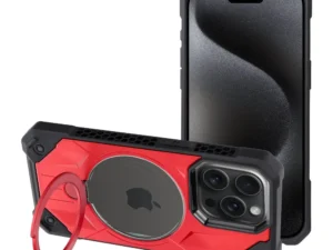 ARMOR MAG COVER case compatible with MagSafe for IPHONE 15 Pro Max red