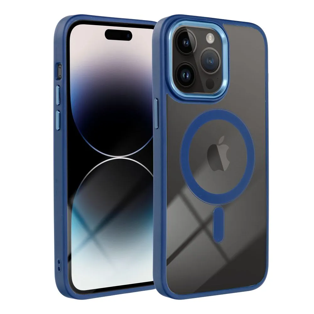 COLOR EDGE MAG COVER case compatible with MagSafe for IPHONE 15 Plus navy blue - Image 2