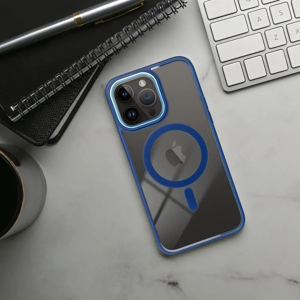 COLOR EDGE MAG COVER case compatible with MagSafe for IPHONE 15 Plus navy blue - Image 5