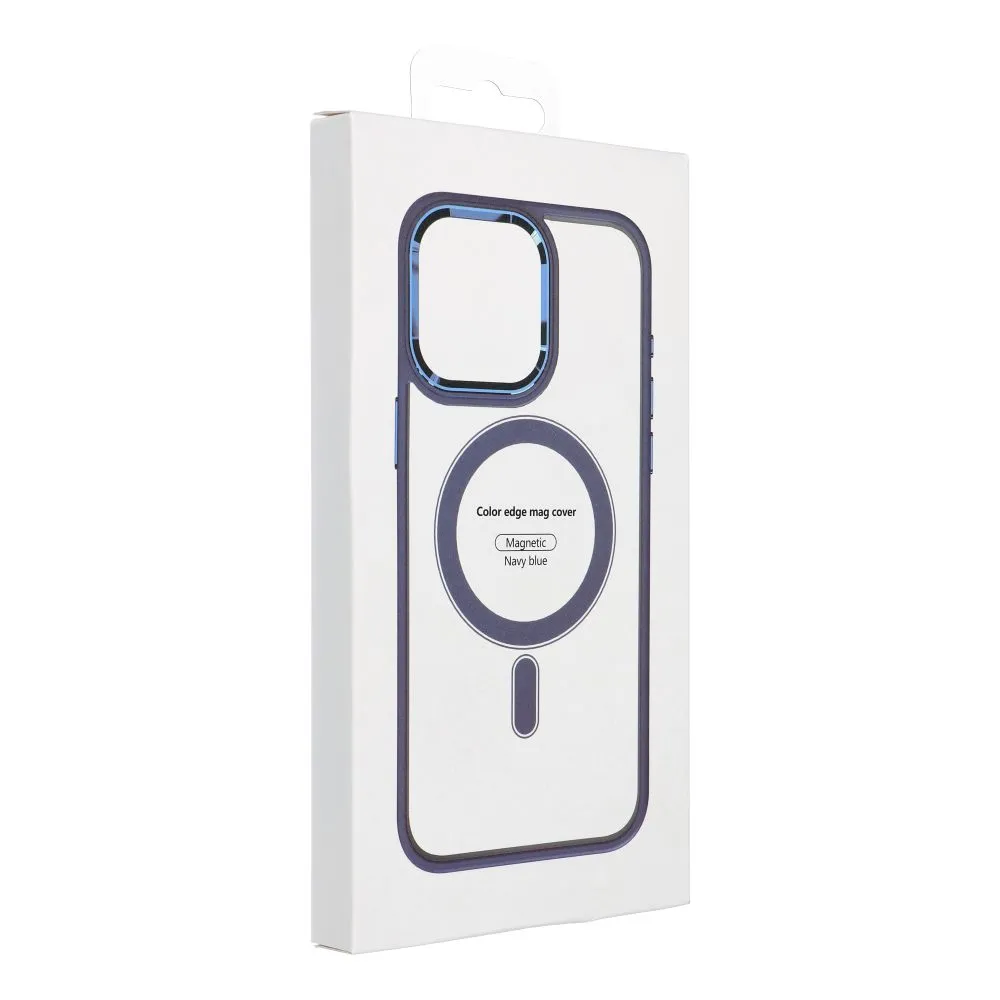 COLOR EDGE MAG COVER case compatible with MagSafe for IPHONE 15 Plus navy blue - Image 6