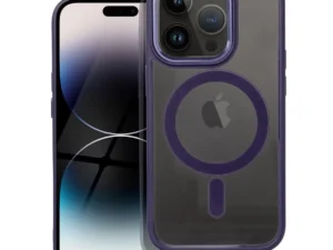 COLOR EDGE MAG COVER case compatible with MagSafe for IPHONE 14 Pro deep purple
