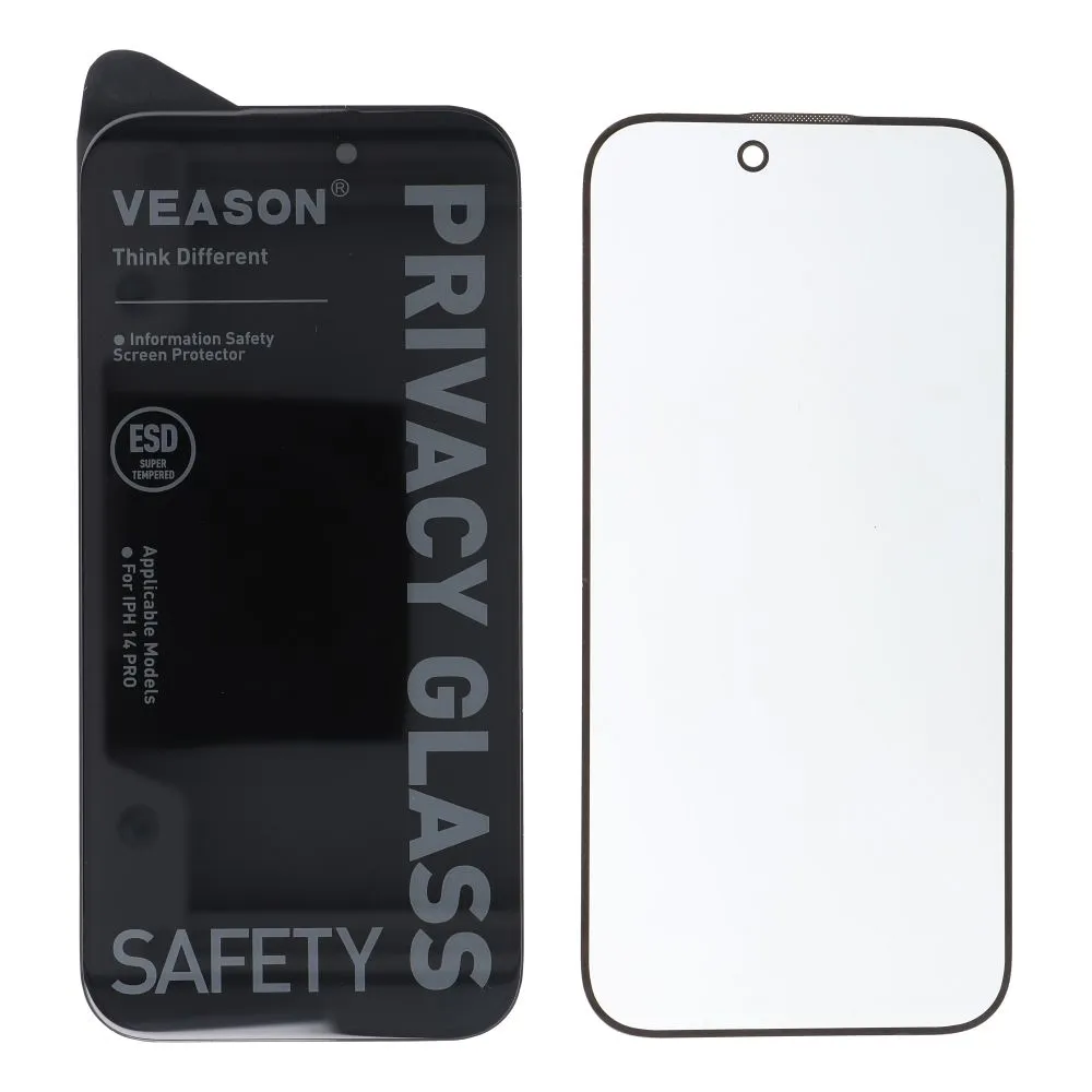 6D Pro Veason Privacy Glass - for Iphone 14 Pro black - Image 6