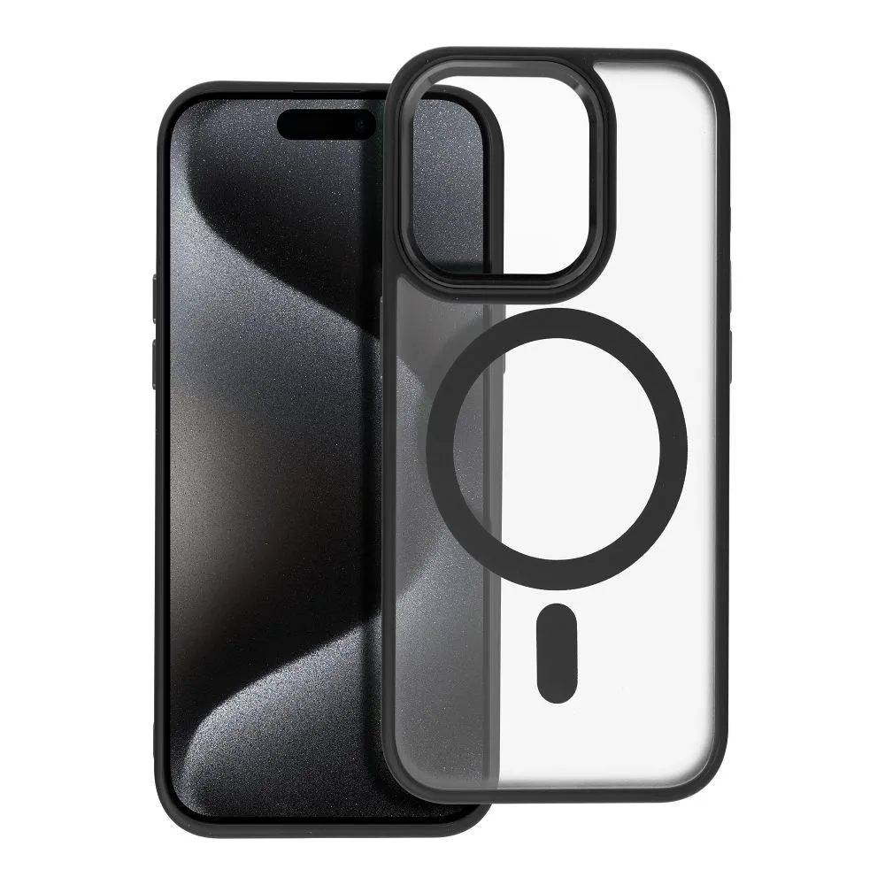 MATTE MAG COVER case compatible with MagSafe for IPHONE 15 Pro black
