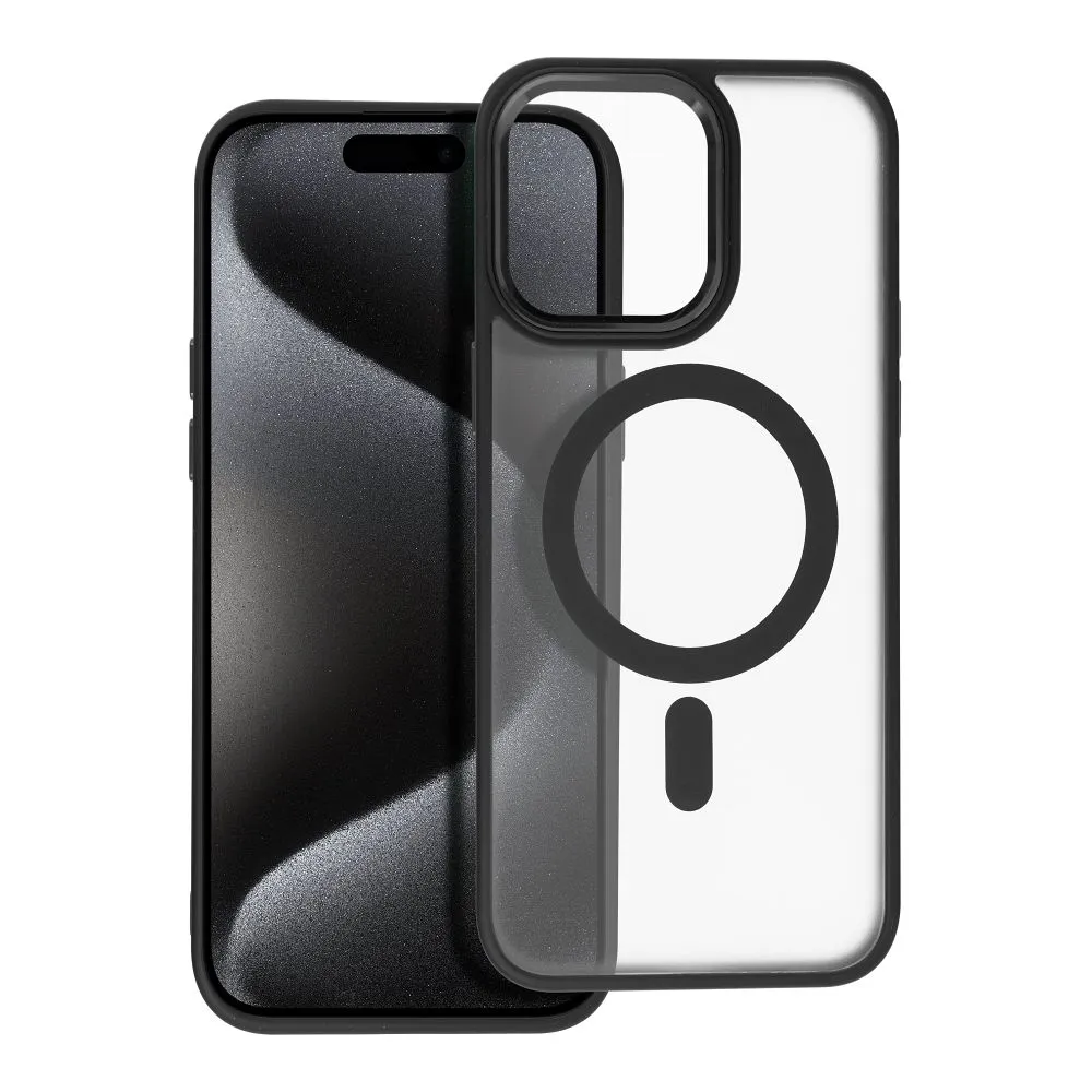 MATTE MAG COVER case compatible with MagSafe for IPHONE 15 Pro Max black