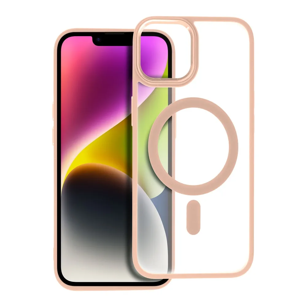 MATTE MAG COVER case compatible with MagSafe for IPHONE 14 pink