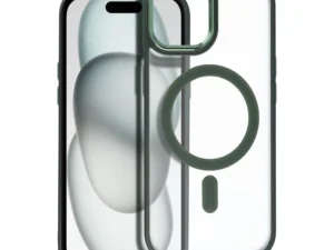 MATTE MAG COVER case compatible with MagSafe for IPHONE 15 green
