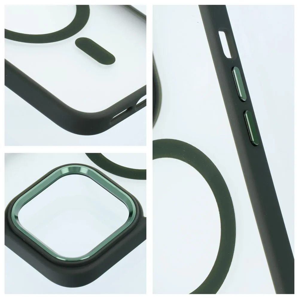 MATTE MAG COVER case compatible with MagSafe for IPHONE 15 green - Image 5