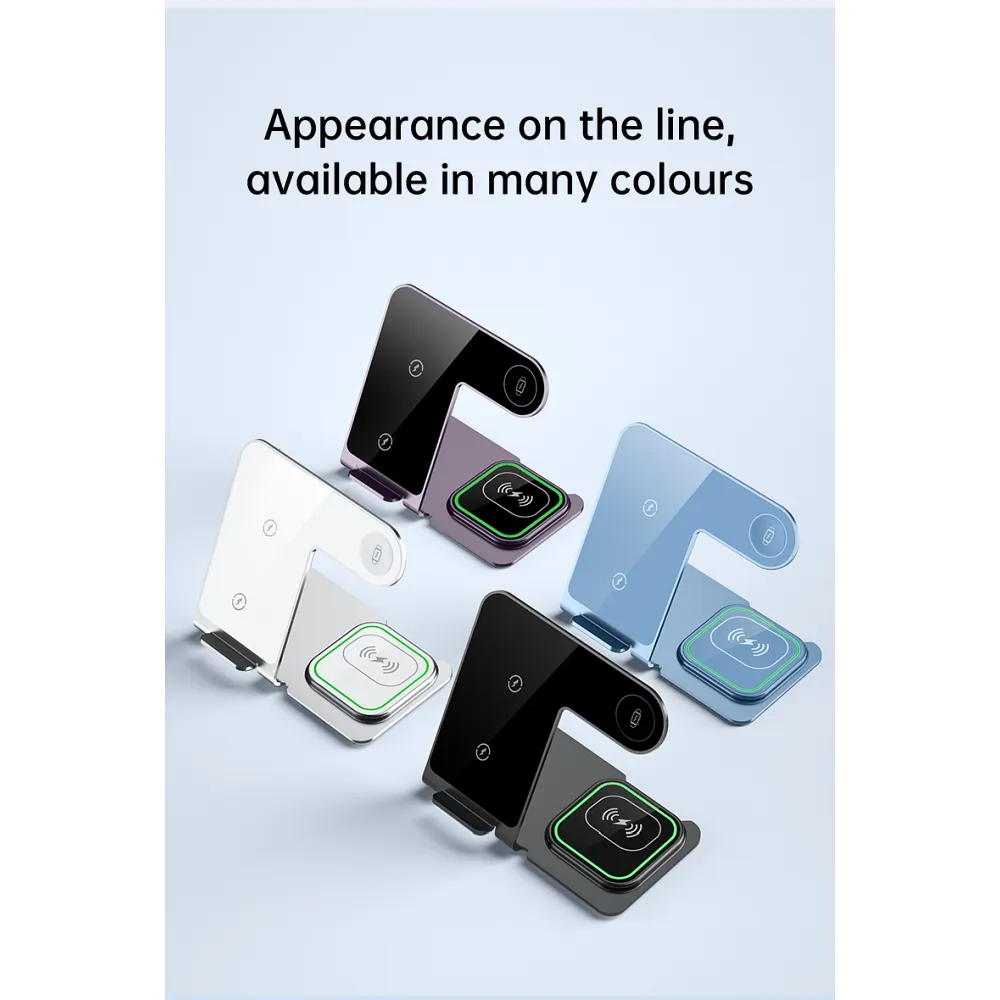 VEGER wireless charger 3in1 Qi 20W Y9 grey - Image 12