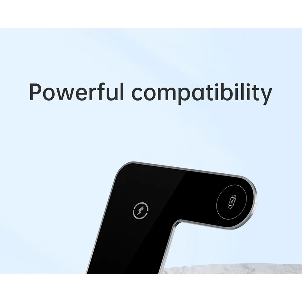 VEGER wireless charger 3in1 Qi 20W Y9 grey - Image 15