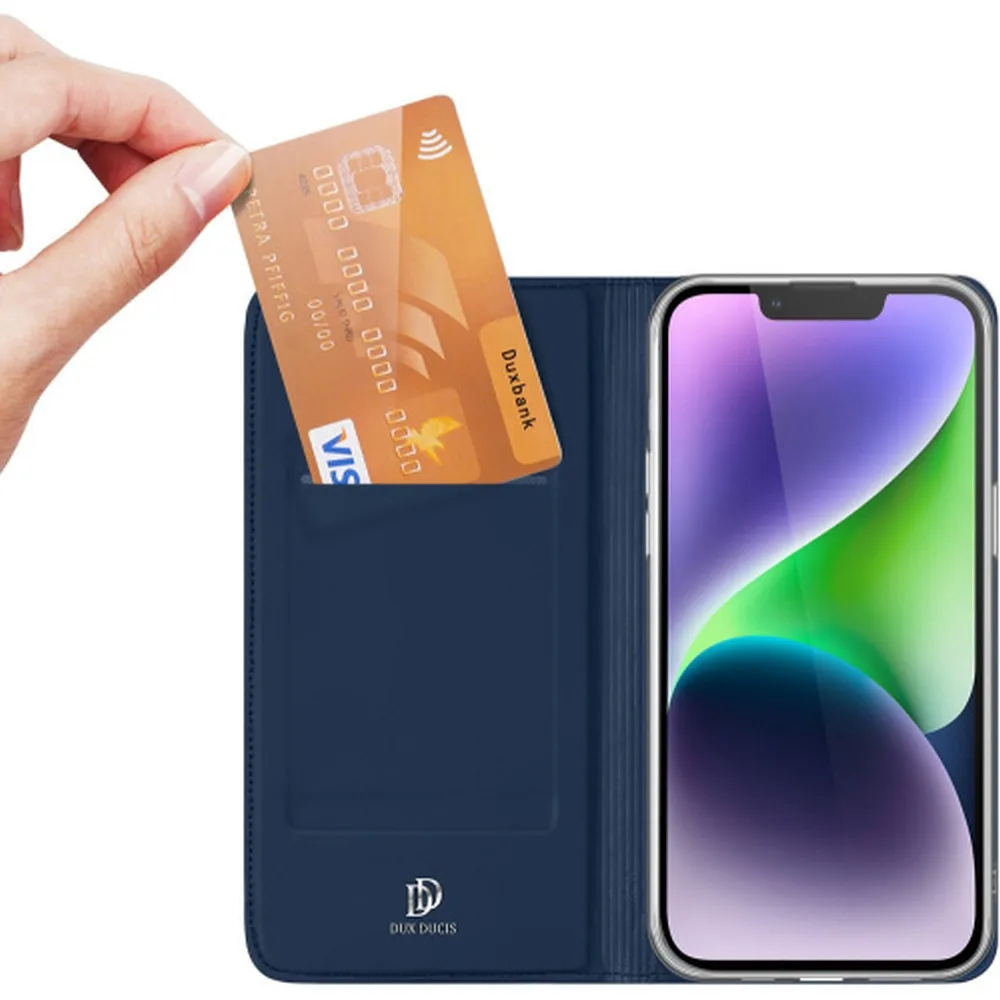 DUX DUCIS wallet case SKIN PRO for IPHONE 15 Plus blue - Image 7