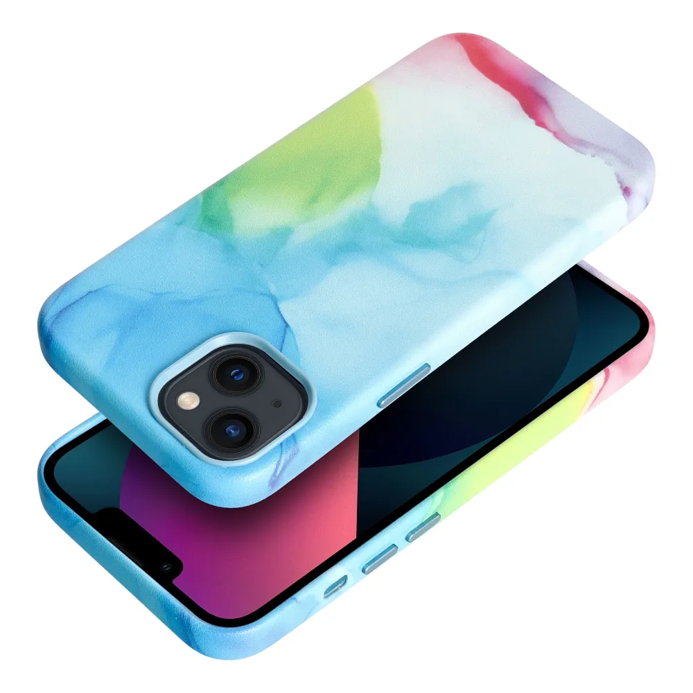 LEATHER MAG COVER case for IPHONE 13 color splash - Image 2