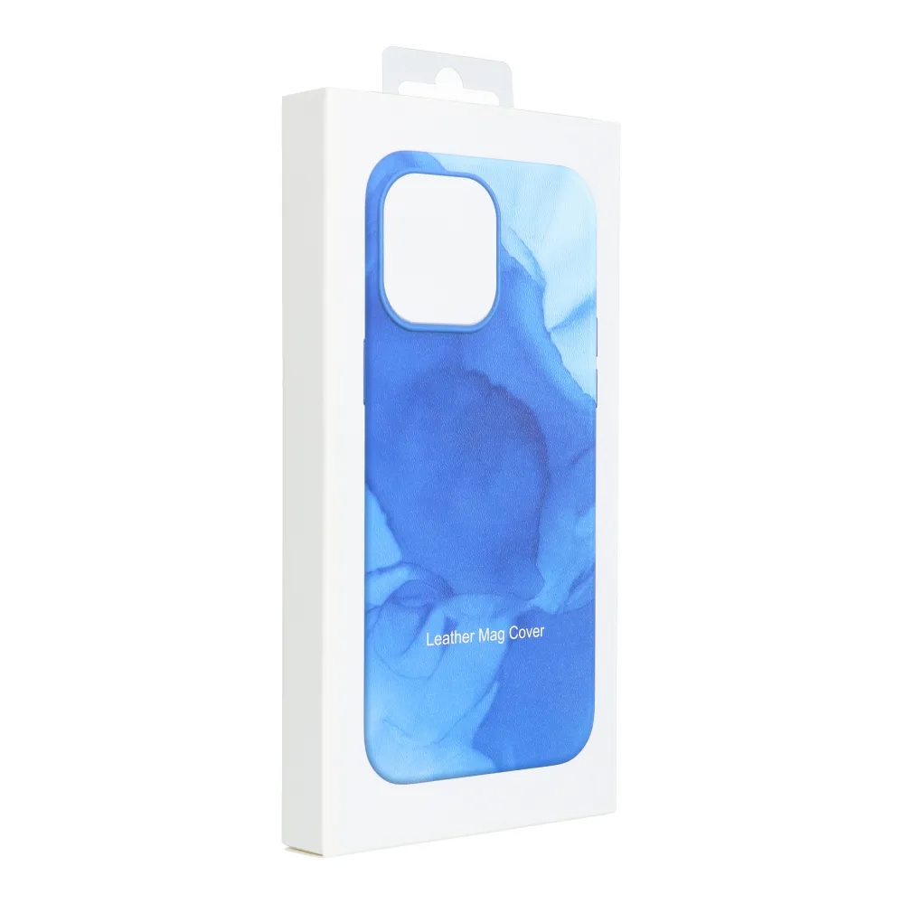 LEATHER MAG COVER case for IPHONE 13 Pro Max blue splash - Image 11