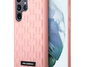 KARL LAGERFELD case for SAMSUNG S23 Ultra KLHCS23LRUPKLPP (Rubber Mono Logo Plate) pink