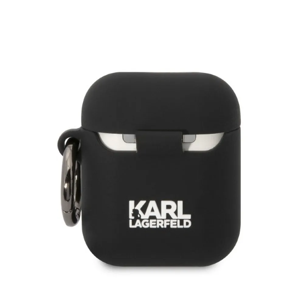 KARL LAGERFELD case for APPLE Airpods 1 / 2 KLA2RUNIKK (3D Sil NFT Karl) black - Image 2
