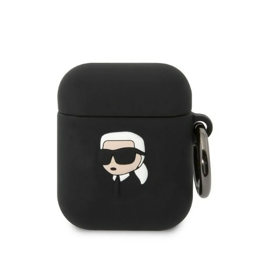 KARL LAGERFELD case for APPLE Airpods 1 / 2 KLA2RUNIKK (3D Sil NFT Karl) black