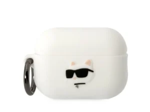 KARL LAGERFELD case for APPLE Airpods 2 KLAP2RUNCHH (3D Sil NFT Choupette) white