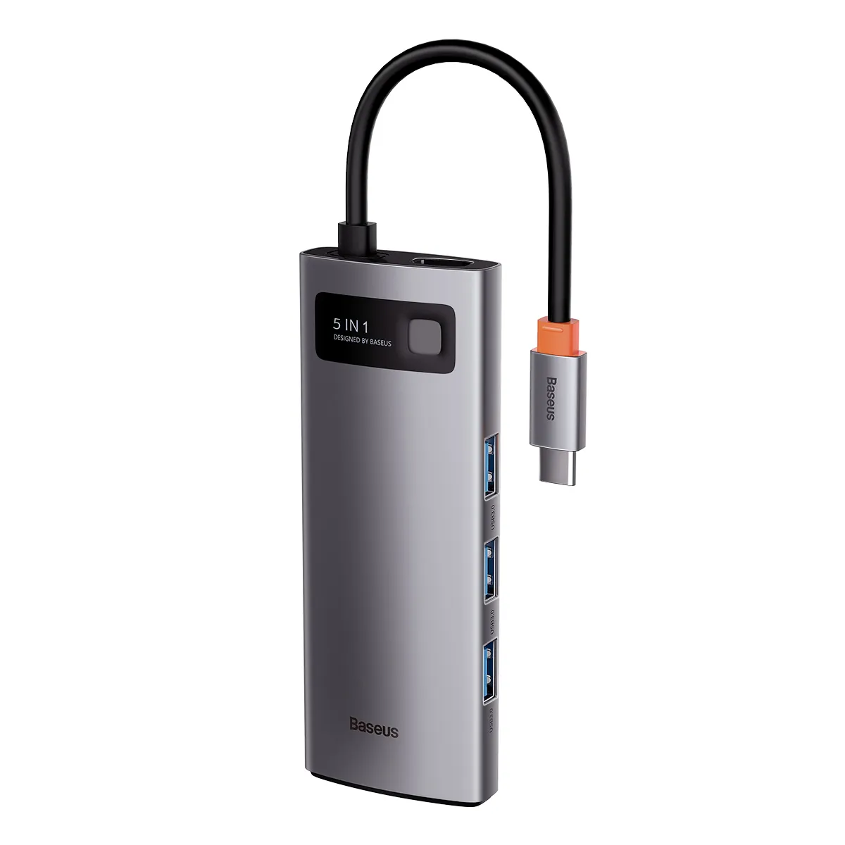 BASEUS adapter HUB 5in1 Type C CAHUB-CX0G 0,15 m gray - Image 6