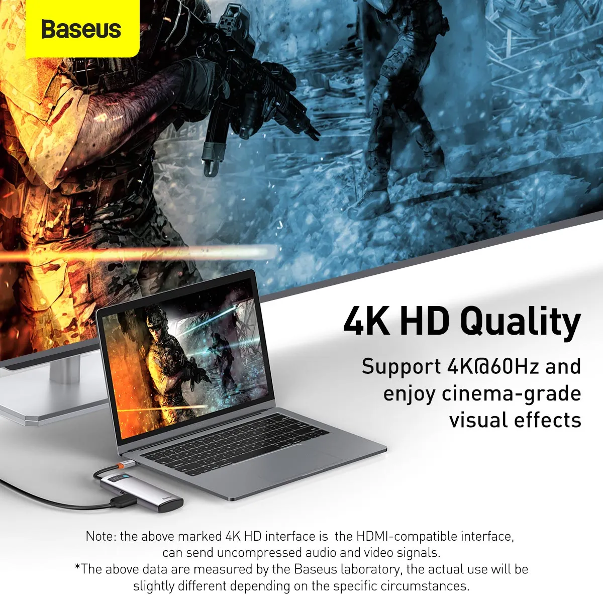 BASEUS adapter HUB 5in1 Type C CAHUB-CX0G 0,15 m gray - Image 14