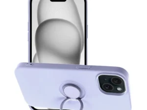 SILICONE RING case for IPHONE 15 violet