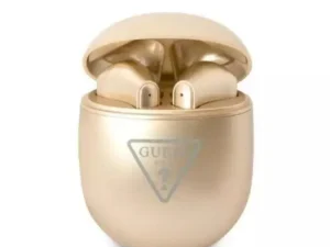 Bluetooth Earphones Stereo TWS GUESS with docking station GUTWST82TRD (Triangle Logo / gold)