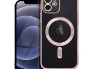 ELECTRO MAG COVER case compatible with MagSafe for IPHONE 12 rose gold