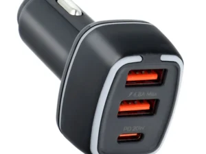 PAVAREAL car charger 2 x USB A + Type C PD 4,8A 20W PA-CC65 black