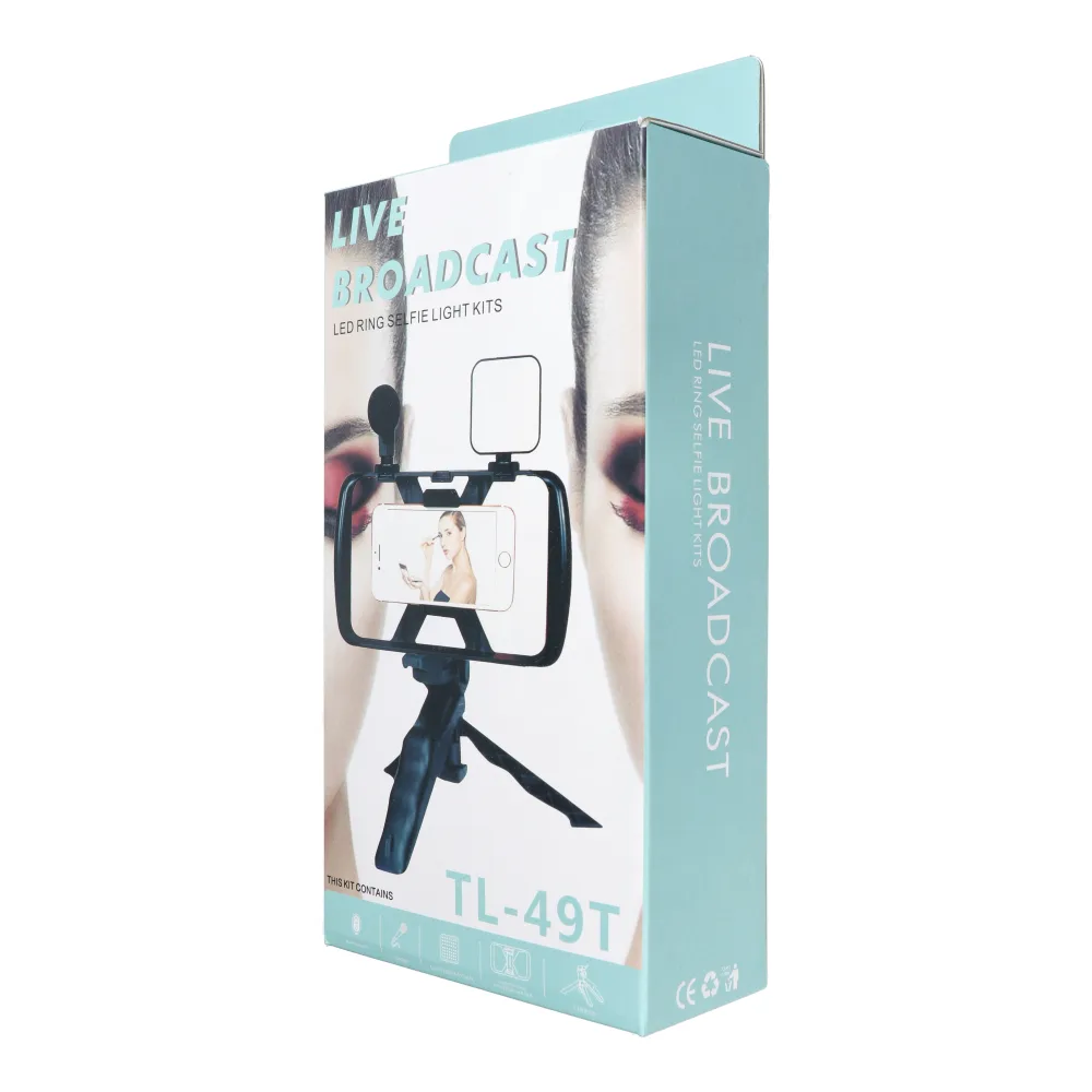 Combo selfie with tripod for live broadcast with LED flash and micro and remote control TL-49T - Image 12