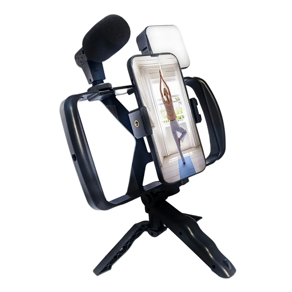 Combo selfie with tripod for live broadcast with LED flash and micro and remote control TL-49T - Image 3