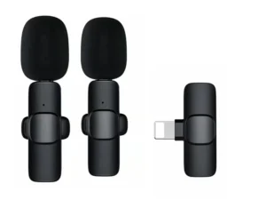 Wireless lavalier microphone Lightning double (2 in set) K1 black