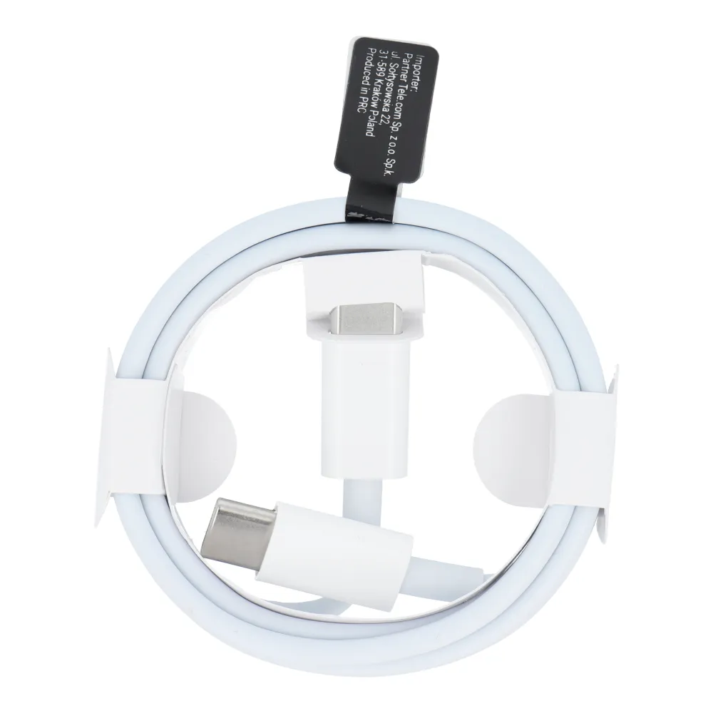 C-típusú–C-típusú kábel, PD 40 W, HD23, 1 m, fehér - 2. kép