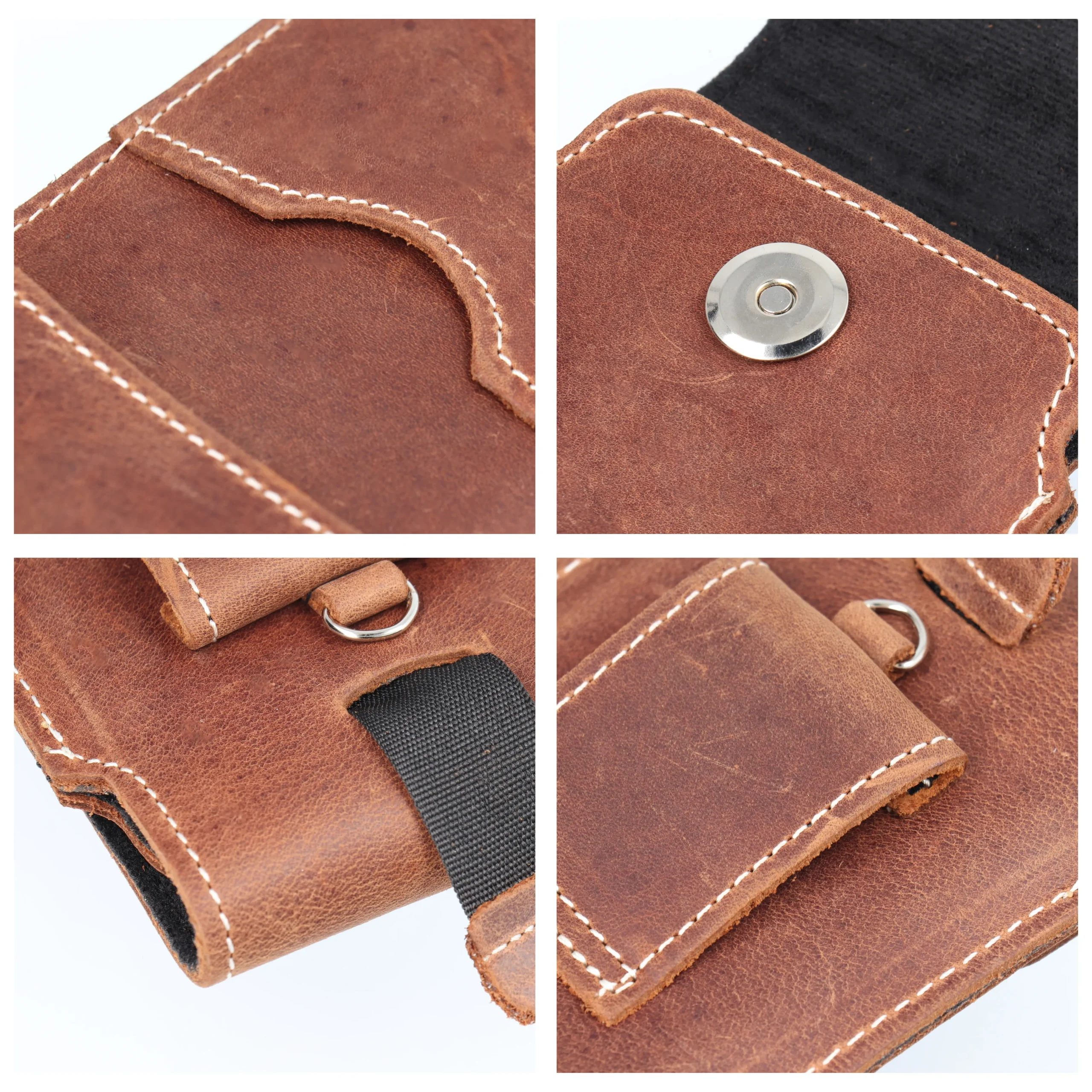 ROYAL Crazy Horse - Leather universal flap pocket / brown - Size 3XL - HUAWEI MATE 20X - Image 7