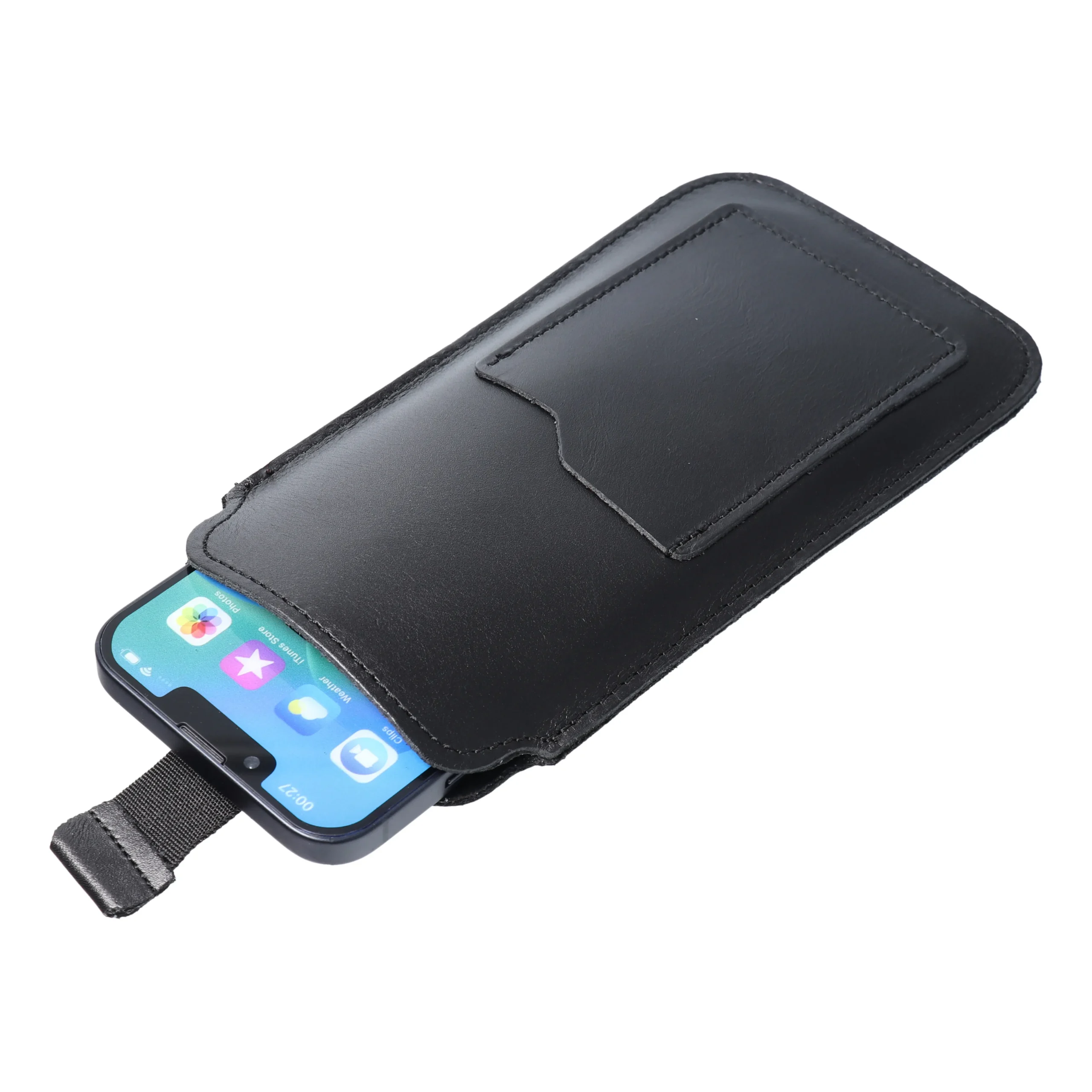 ROYAL - Leather universal blet pocket / black - Size 2XL - IPHONE 6 PLUS / SAMSUNG A52 / XIAOMI REDMI NOTE 10 - Image 3
