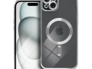 ELECTRO MAG COVER case compatible with MagSafe for IPHONE 15 Plus silver