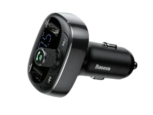 BASEUS car charger 2 x USB A + transmitter FM BT 3,4A S-09 CCMT000301 black