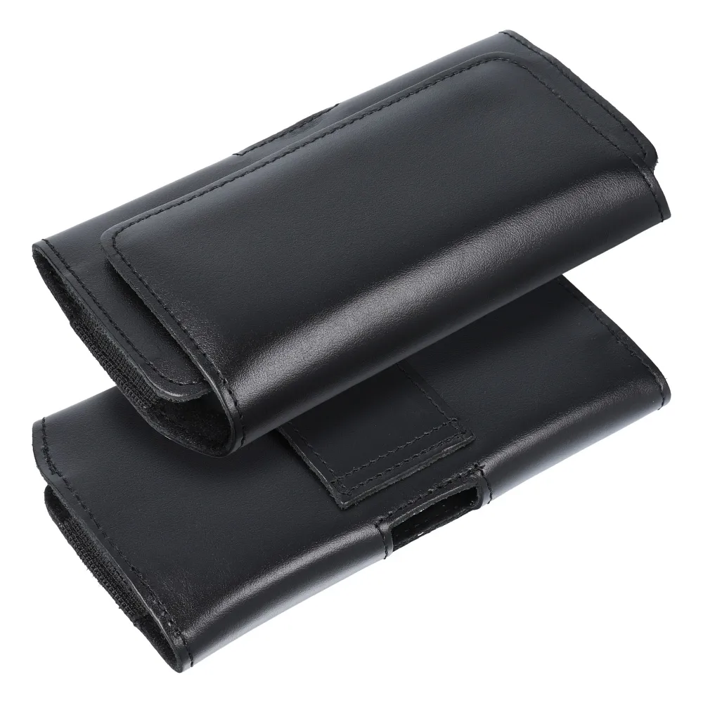 ROYAL universal horizontal leather belt holster size XL for IPHONE 13 PRO MAX / 14 PRO MAX / SAMSUNG S21 PLUS / S20 FE / A50 / A51 5G / HUAWEI P30 PRO / P40 PRO / OPPO A98 5G black - Image 6