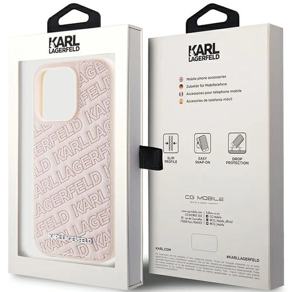 KARL LAGERFELD case for IPHONE 15 Pro KLHCP15LPQKPMP (Quilted Pattern) pink - Image 8