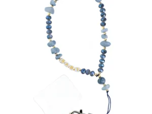 LOVE pendant for the phone / cord length 44cm (22cm in the loop) / on hand - lite blue