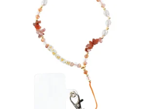 HAPPY pendant for the phone / cord length 44cm (22cm in the loop) / on hand - orange