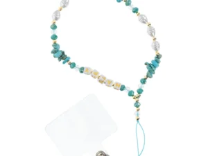 HAPPY pendant for the phone / cord length 44cm (22cm in the loop) / on hand - lite blue