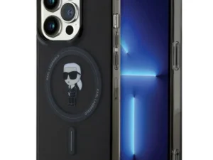 KARL LAGERFELD case for IPHONE 15 Pro KLHMP15LHFCKNOK (Ikonik + MAG) black
