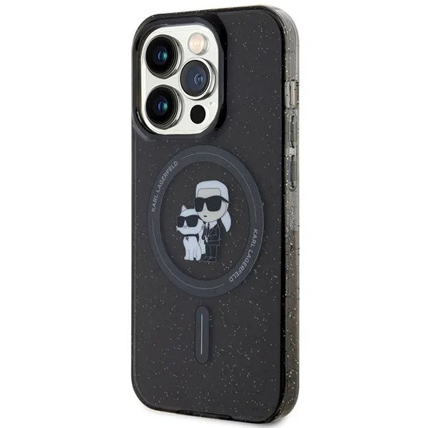 KARL LAGERFELD case for IPHONE 15 Pro KLHMP15LHGKCNOK (Glitter + MAG) black - Image 2