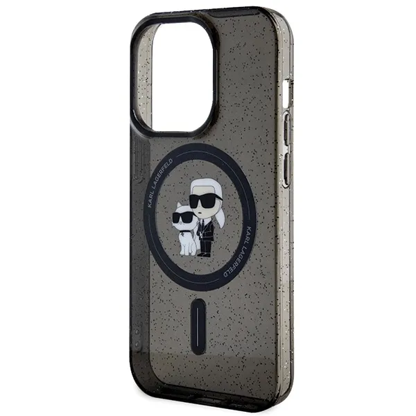 KARL LAGERFELD case for IPHONE 15 Pro KLHMP15LHGKCNOK (Glitter + MAG) black - Image 6