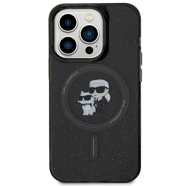 KARL LAGERFELD case for IPHONE 15 Pro KLHMP15LHGKCNOK (Glitter + MAG) black - Image 3