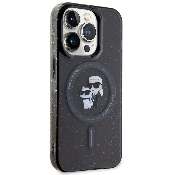 KARL LAGERFELD case for IPHONE 15 Pro KLHMP15LHGKCNOK (Glitter + MAG) black - Image 4