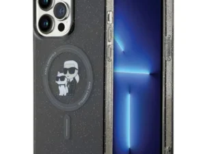 KARL LAGERFELD case for IPHONE 15 Pro Max KLHMP15XHGKCNOK (Glitter + MAG) black
