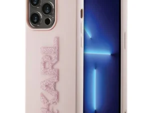 KARL LAGERFELD case for IPHONE 15 Pro Max KLHCP15X3DMBKCP (3D Logo Glitter) pink